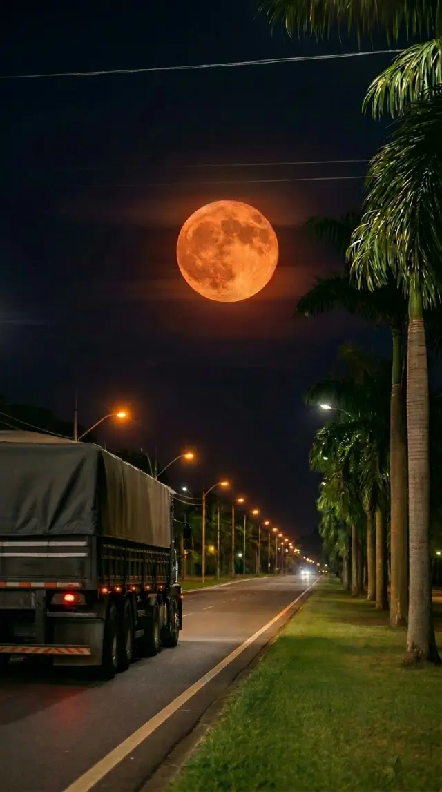 Logística agrícola moderna - caminhão transportando carga agrícola